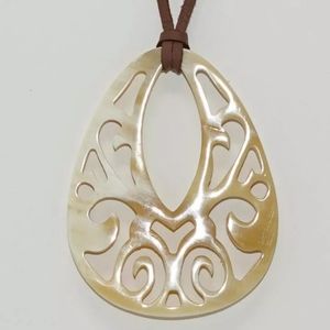 Handmade buffalo horn necklace pendant